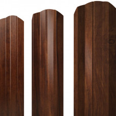 Штакетник М-образный B фигурный 0,45 Print Elite Cherry Wood
