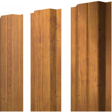 Штакетник П-образный B фигурный 0,45 Print Elite Golden Wood