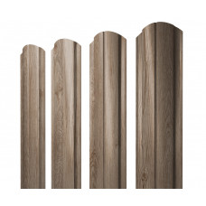 Штакетник Полукруглый Slim фигурный 0,45 Print Elite White Wood