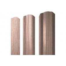 Штакетник П-образный B фигурный 0,45 Print Elite White Wood