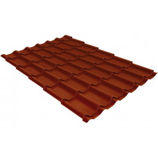 Металлочерепица классик 0,5 Satin RAL 8004 терракота